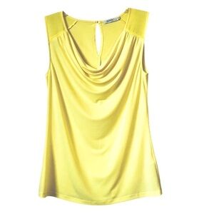 Ricki’s Yellow Sleeveless Drape Neck Smock Top